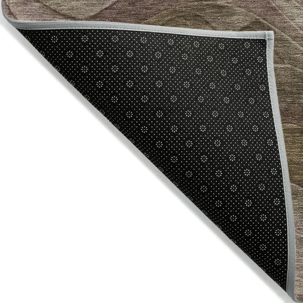 LOOMLAN Rugs Elion Brown Washable Indoor-Outdoor Rug