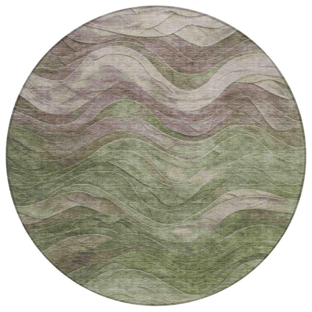 LOOMLAN Rugs Elion Green Washable Indoor-Outdoor Rug