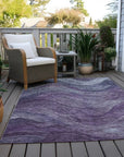 LOOMLAN Rugs Elion Purple Washable Indoor-Outdoor Rug