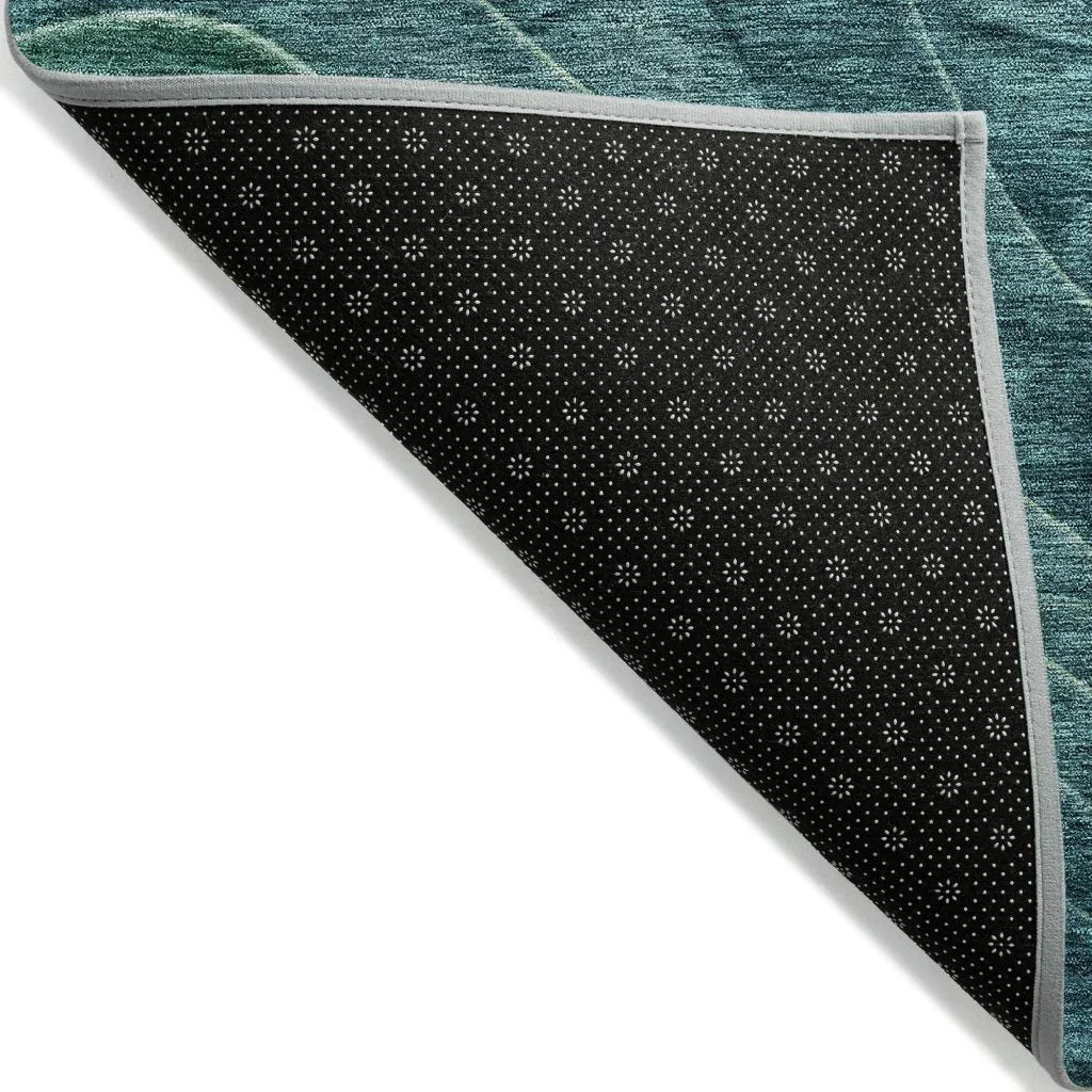 LOOMLAN Rugs Elion Teal Washable Indoor-Outdoor Rug