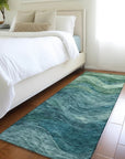 LOOMLAN Rugs Elion Teal Washable Indoor-Outdoor Rug
