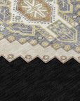 LOOMLAN Rugs Elira Black Washable Indoor-Outdoor Rug