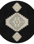 LOOMLAN Rugs Elira Black Washable Indoor-Outdoor Rug