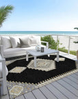 LOOMLAN Rugs Elira Black Washable Indoor-Outdoor Rug