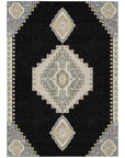 LOOMLAN Rugs Elira Black Washable Indoor-Outdoor Rug