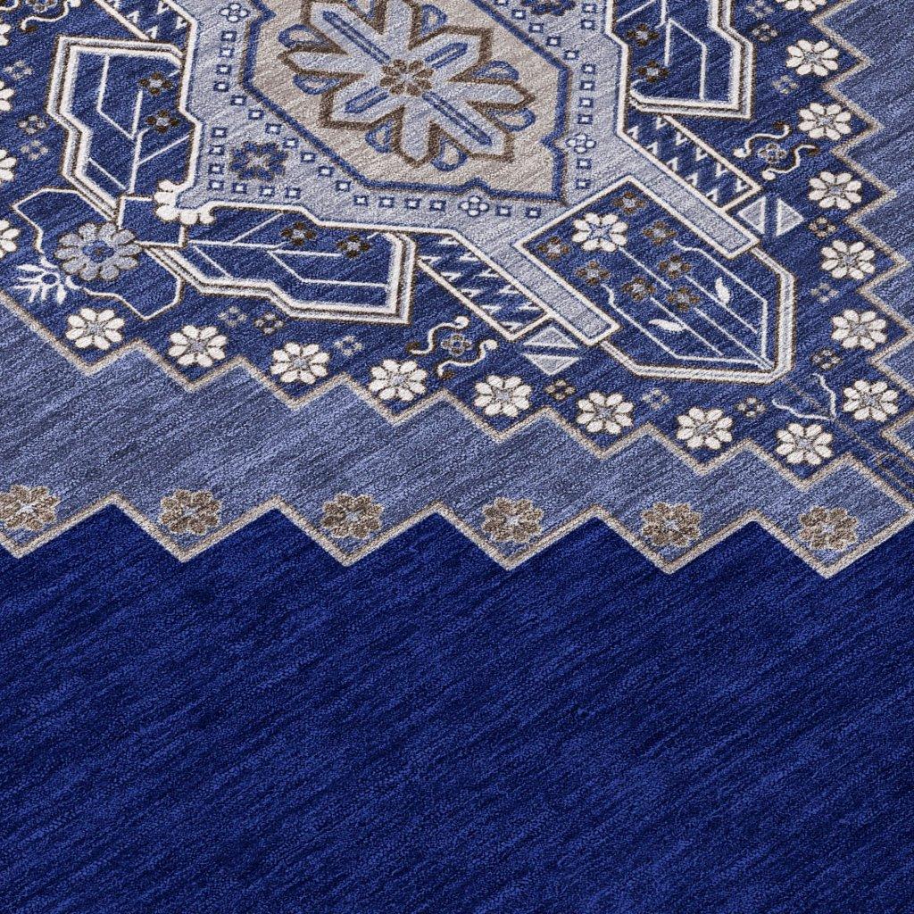 LOOMLAN Rugs Elira Blue Washable Indoor-Outdoor Rug