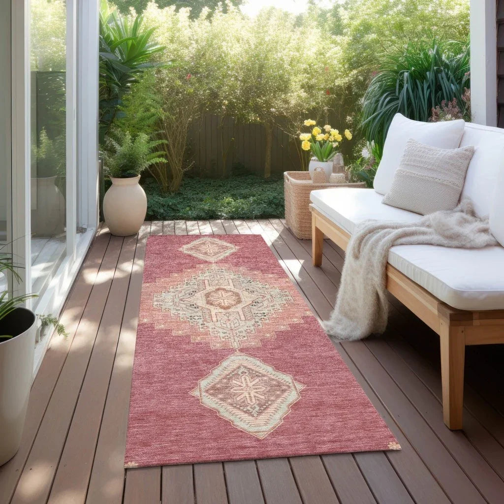 LOOMLAN Rugs Elira Blush Washable Indoor-Outdoor Rug