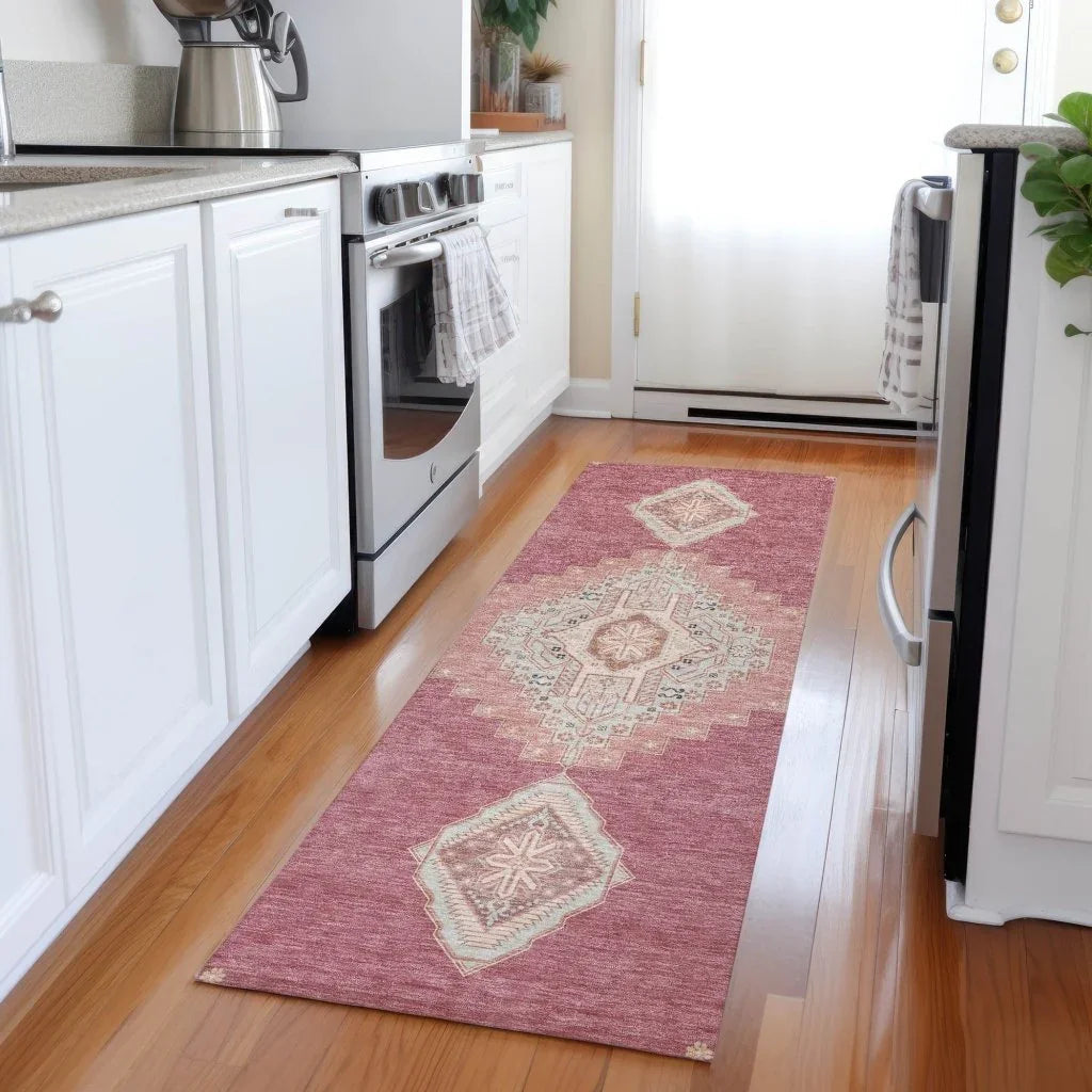 LOOMLAN Rugs Elira Blush Washable Indoor-Outdoor Rug