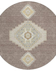 LOOMLAN Rugs Elira Brown Washable Indoor-Outdoor Rug