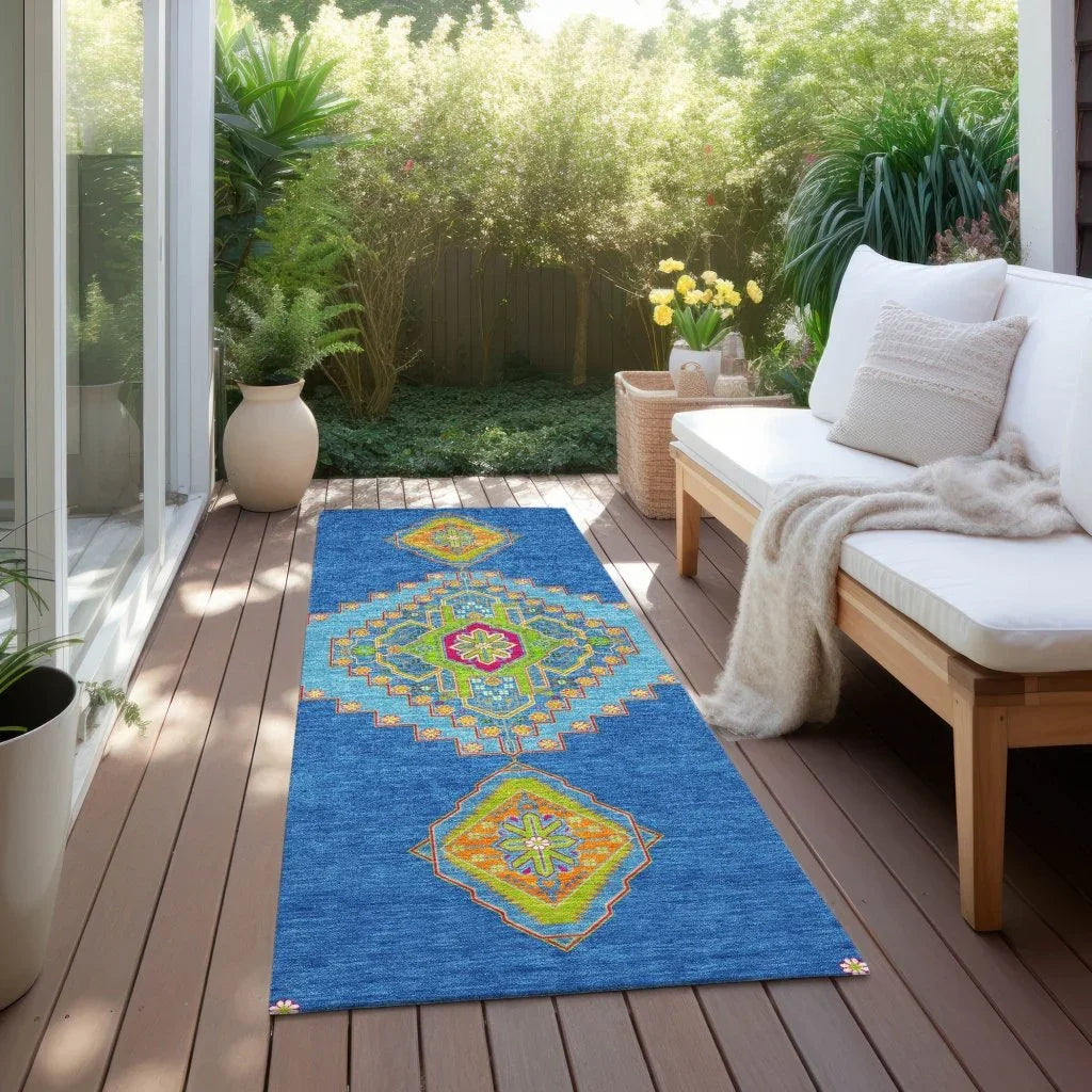 LOOMLAN Rugs Elira Denim Washable Indoor-Outdoor Rug