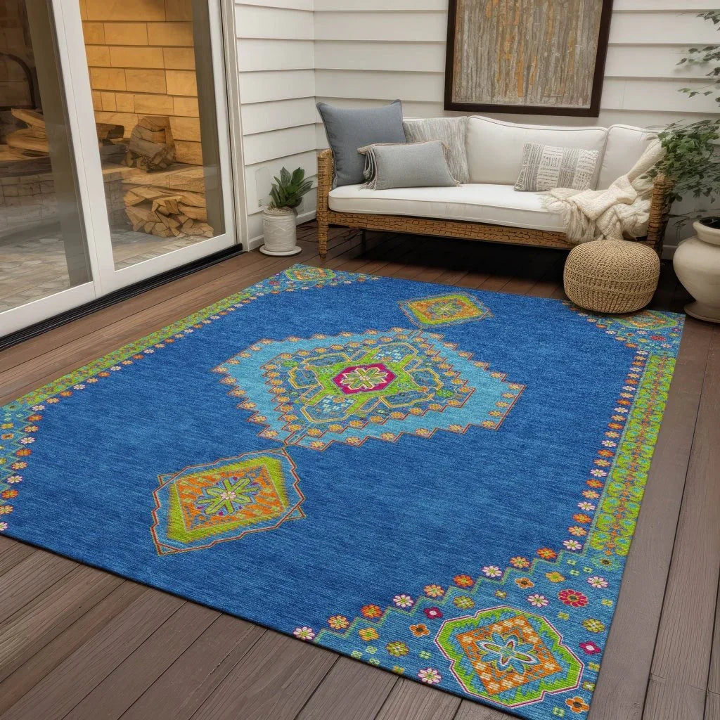 LOOMLAN Rugs Elira Denim Washable Indoor-Outdoor Rug