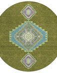 LOOMLAN Rugs Elira Green Washable Indoor-Outdoor Rug