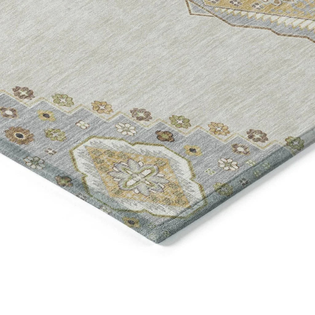 LOOMLAN Rugs Elira Ivory Washable Indoor-Outdoor Rug