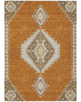 LOOMLAN Rugs Elira Orange Washable Indoor-Outdoor Rug