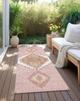 LOOMLAN Rugs Elira Pink Washable Indoor-Outdoor Rug