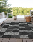 LOOMLAN Rugs Elise Black Washable Indoor-Outdoor Rug