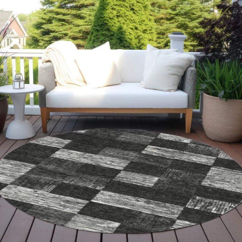 LOOMLAN Rugs Elise Black Washable Indoor-Outdoor Rug
