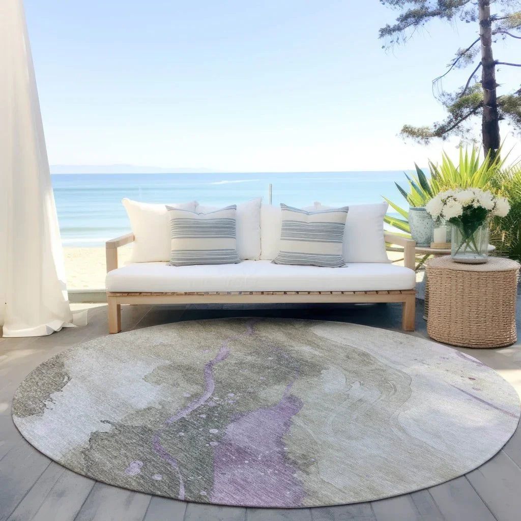 LOOMLAN Rugs Elithra Brown Washable Indoor-Outdoor Rug