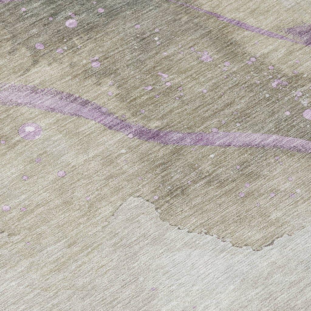 LOOMLAN Rugs Elithra Brown Washable Indoor-Outdoor Rug