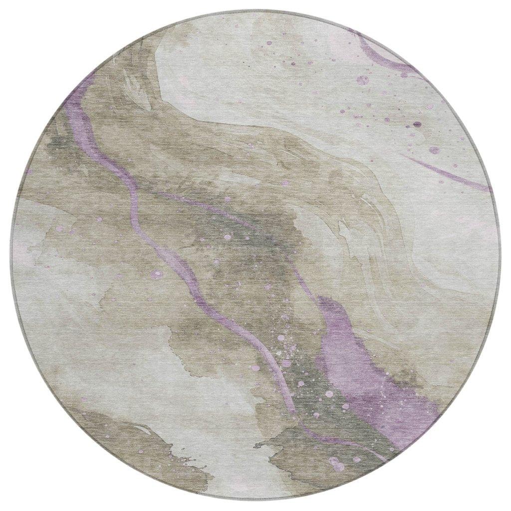 LOOMLAN Rugs Elithra Brown Washable Indoor-Outdoor Rug