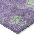 LOOMLAN Rugs Elius Purple Washable Indoor-Outdoor Rug