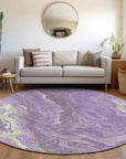 LOOMLAN Rugs Elius Purple Washable Indoor-Outdoor Rug