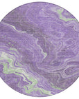 LOOMLAN Rugs Elius Purple Washable Indoor-Outdoor Rug