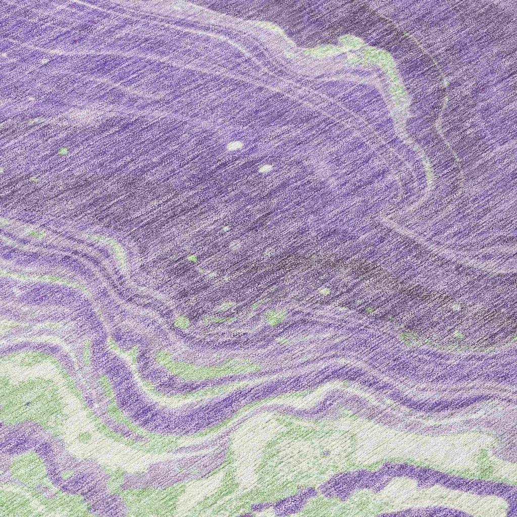LOOMLAN Rugs Elius Purple Washable Indoor-Outdoor Rug