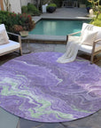 LOOMLAN Rugs Elius Purple Washable Indoor-Outdoor Rug