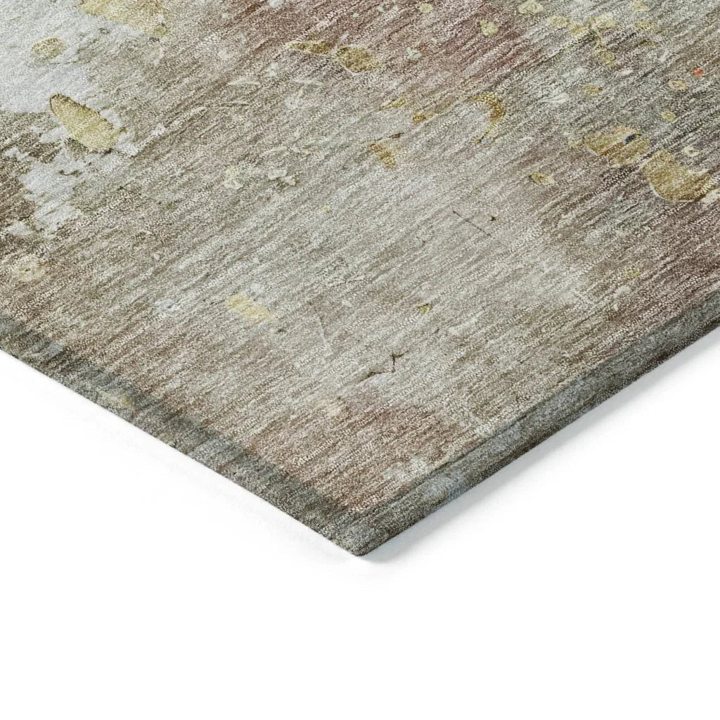 LOOMLAN Rugs Ellior Brown Washable Indoor-Outdoor Rug