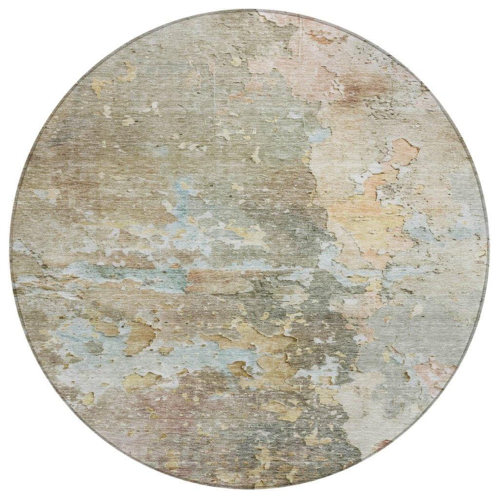 LOOMLAN Rugs Ellior Brown Washable Indoor-Outdoor Rug