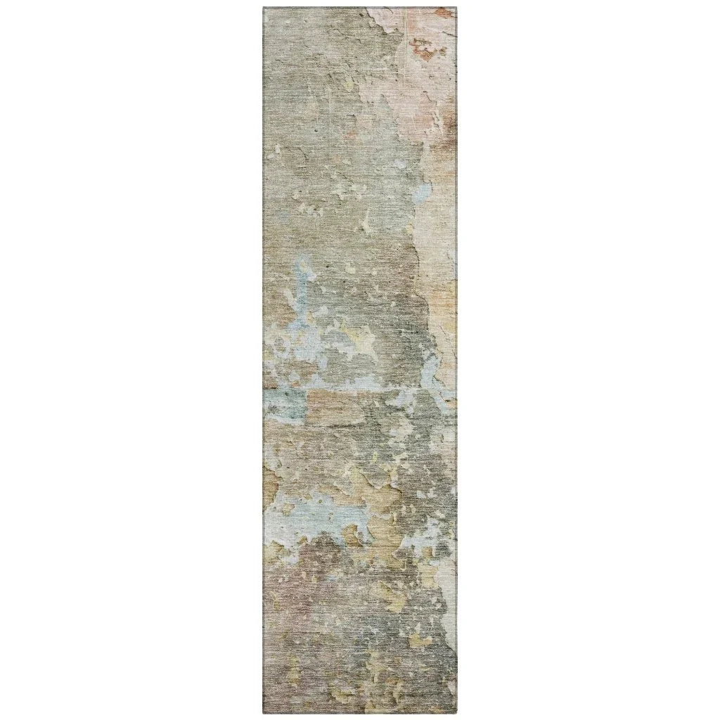 LOOMLAN Rugs Ellior Brown Washable Indoor-Outdoor Rug