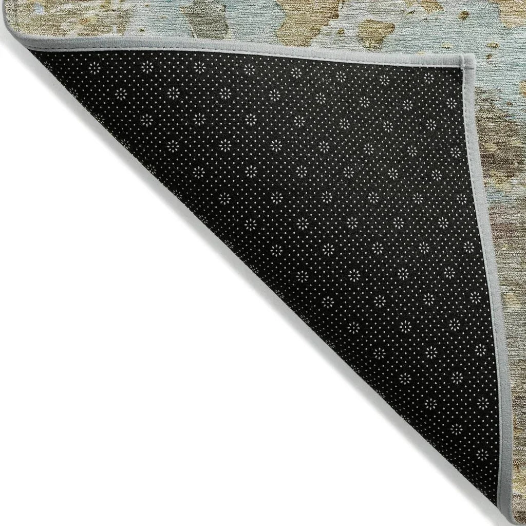 LOOMLAN Rugs Ellior Brown Washable Indoor-Outdoor Rug