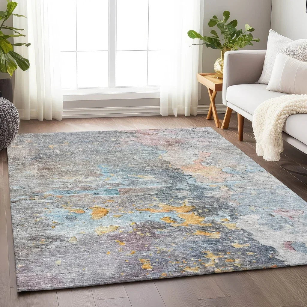 LOOMLAN Rugs Ellior Granite Washable Indoor-Outdoor Rug