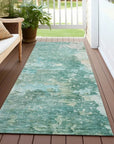 LOOMLAN Rugs Ellior Green Washable Indoor-Outdoor Rug