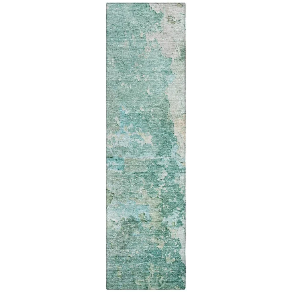 LOOMLAN Rugs Ellior Green Washable Indoor-Outdoor Rug
