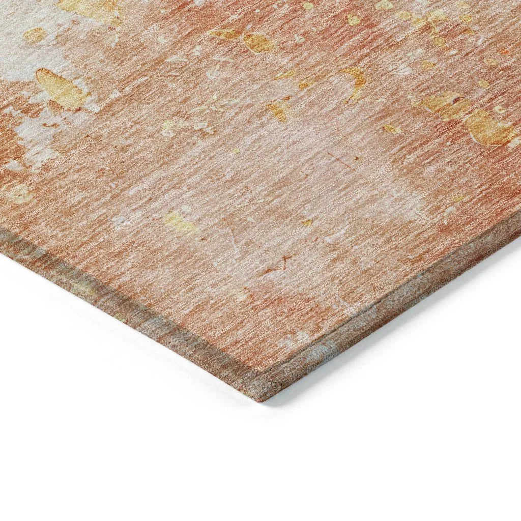 LOOMLAN Rugs Ellior Orange Washable Indoor-Outdoor Rug