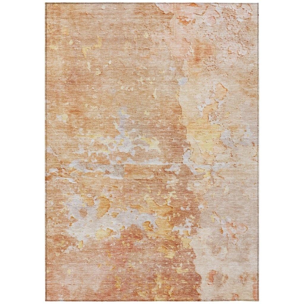 LOOMLAN Rugs Ellior Orange Washable Indoor-Outdoor Rug