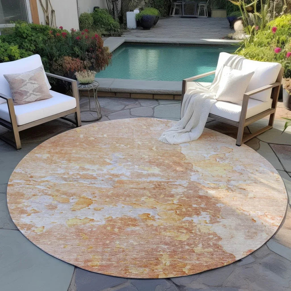 LOOMLAN Rugs Ellior Orange Washable Indoor-Outdoor Rug