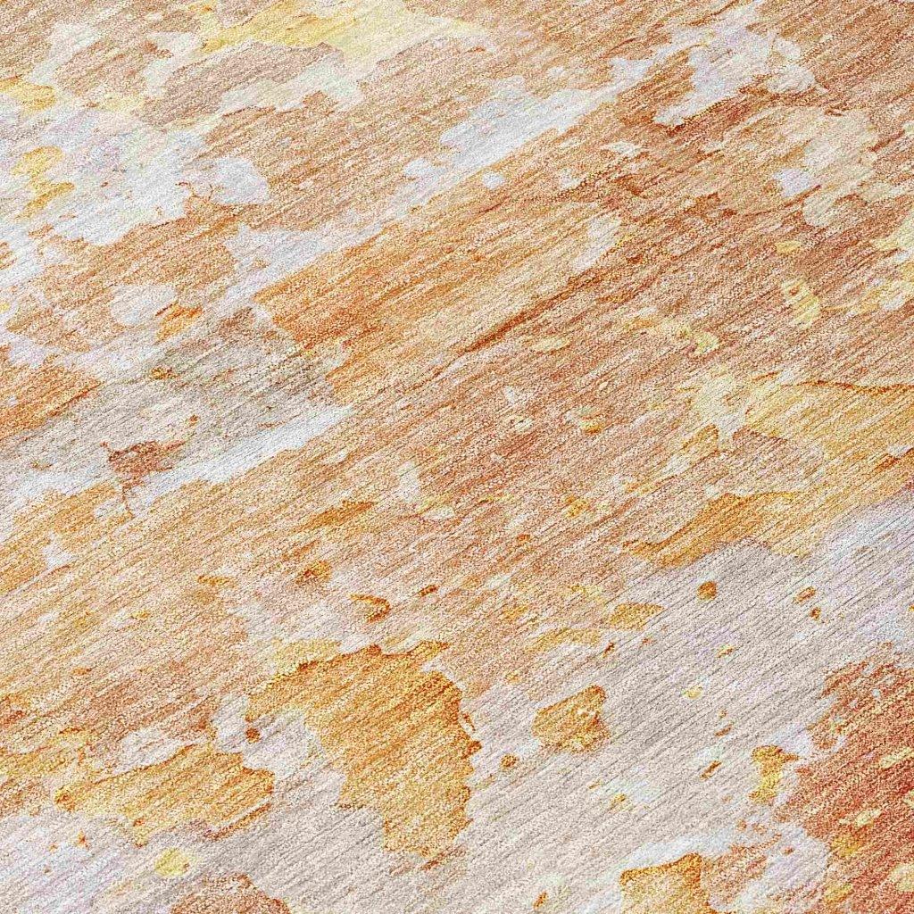 LOOMLAN Rugs Ellior Orange Washable Indoor-Outdoor Rug