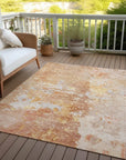 LOOMLAN Rugs Ellior Orange Washable Indoor-Outdoor Rug