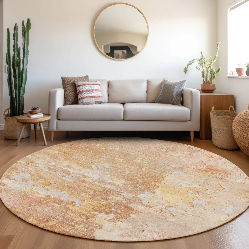 LOOMLAN Rugs Ellior Orange Washable Indoor-Outdoor Rug