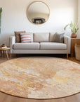 LOOMLAN Rugs Ellior Orange Washable Indoor-Outdoor Rug