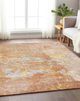 LOOMLAN Rugs Ellior Orange Washable Indoor-Outdoor Rug