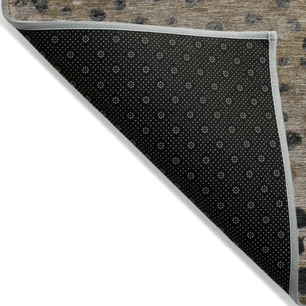 LOOMLAN Rugs Eloisia Brown Washable Indoor-Outdoor Rug