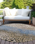 LOOMLAN Rugs Eloisia Brown Washable Indoor-Outdoor Rug