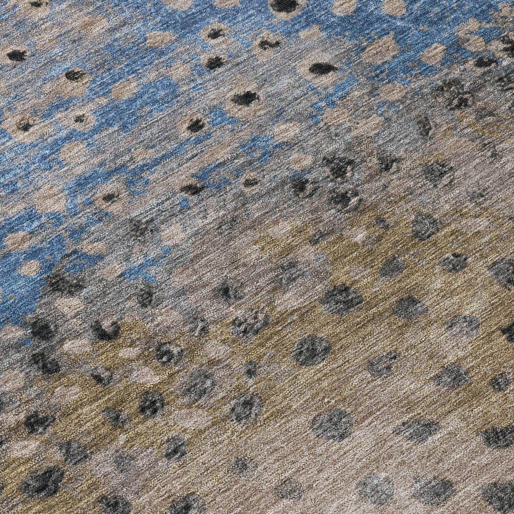 LOOMLAN Rugs Eloisia Brown Washable Indoor-Outdoor Rug