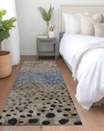 LOOMLAN Rugs Eloisia Brown Washable Indoor-Outdoor Rug
