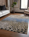 LOOMLAN Rugs Eloisia Brown Washable Indoor-Outdoor Rug