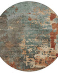 LOOMLAN Rugs Elon Blue Washable Indoor-Outdoor Rug